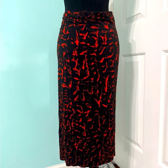 Helmut Lang printed knee-length skirt with slit at front size S - Picture 4 of 6